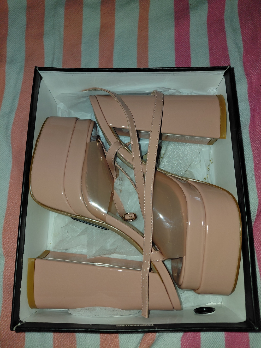 AKIRA Kamilah Chunky Platform Heels in Pink